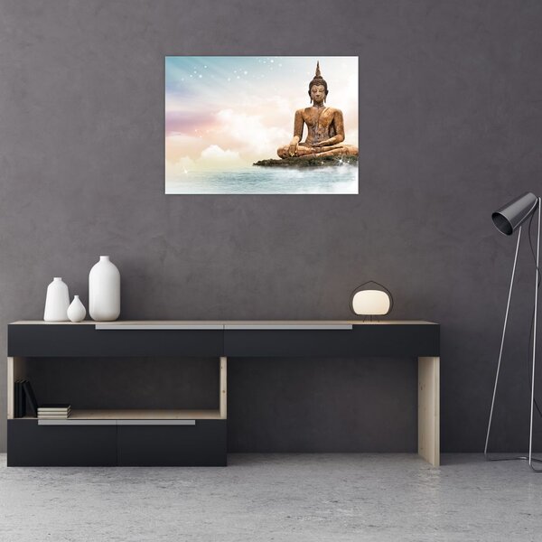Obraz - Budda nadzorujący ziemię (70x50 cm)