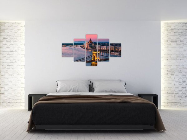 Obraz - Panorama miasta, Budapeszt, Węgry (125x70 cm)