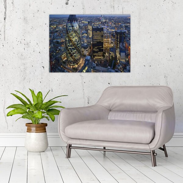 Obraz - Wieczorna panorama Londynu (70x50 cm)