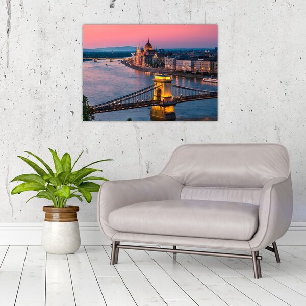 Obraz - Panorama miasta, Budapeszt, Węgry (70x50 cm)