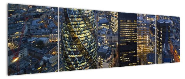Obraz - Wieczorna panorama Londynu (170x50 cm)