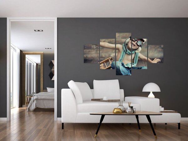 Obraz - Młody lotnik (125x70 cm)