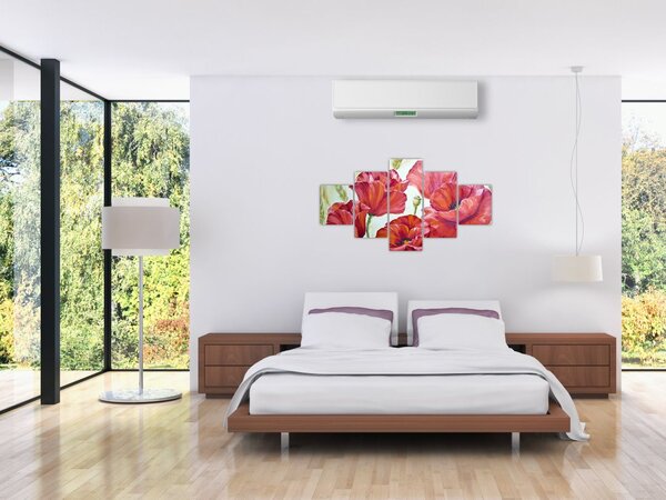 Obraz - Kwiaty maku (125x70 cm)
