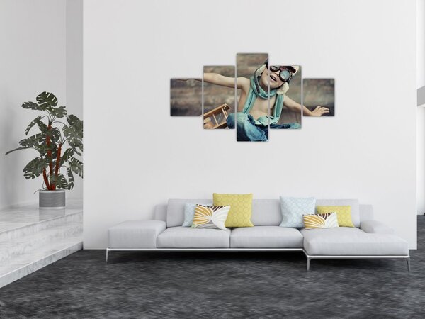 Obraz - Młody lotnik (125x70 cm)