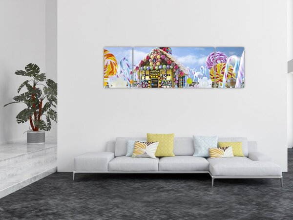 Obraz - Chatka z piernika (170x50 cm)