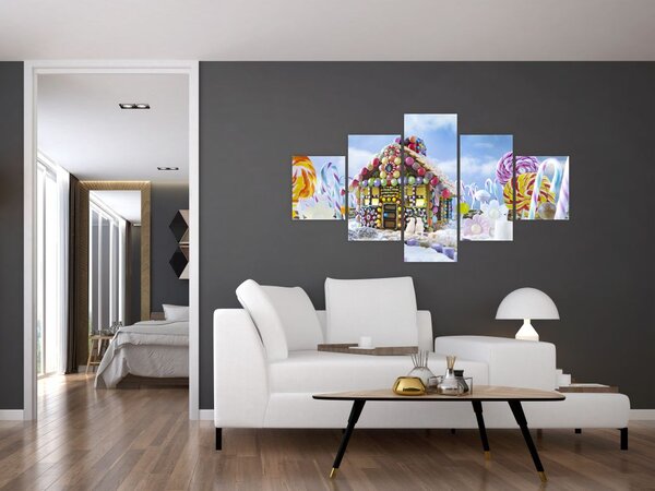 Obraz - Chatka z piernika (125x70 cm)