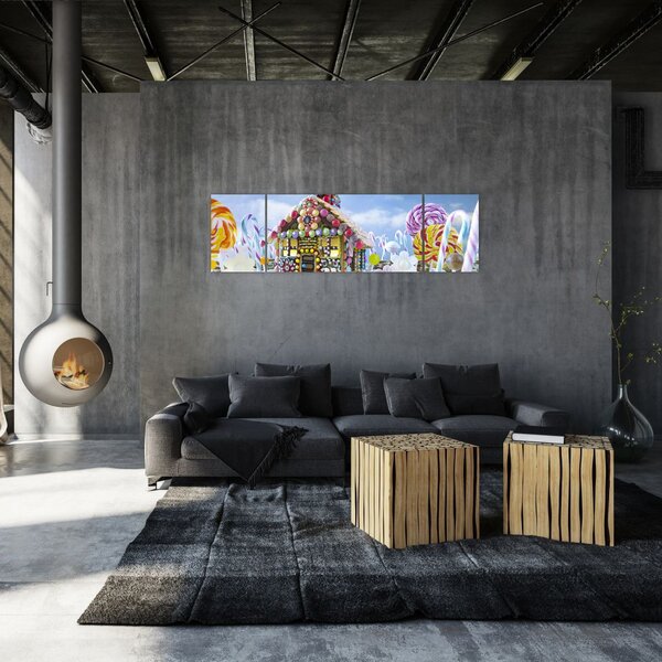 Obraz - Chatka z piernika (170x50 cm)