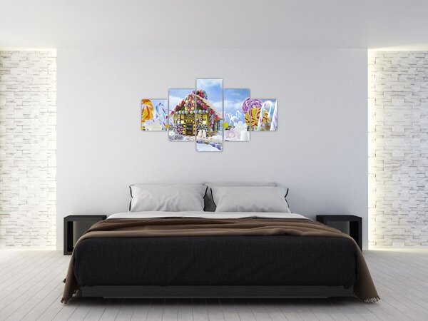 Obraz - Chatka z piernika (125x70 cm)
