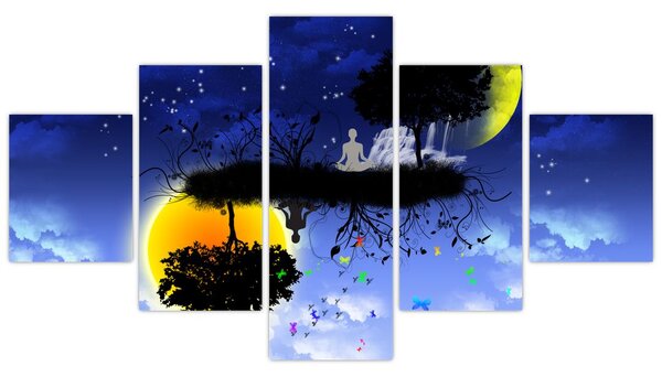 Obraz - Odbicie równowagi (125x70 cm)