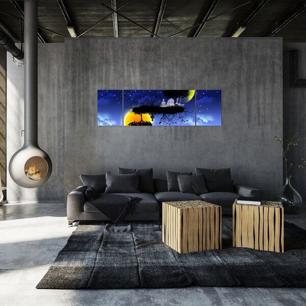 Obraz - Odbicie równowagi (170x50 cm)