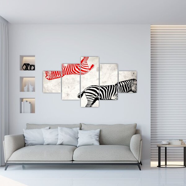 Obraz - Zebry (125x70 cm)
