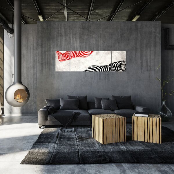 Obraz - Zebry (170x50 cm)
