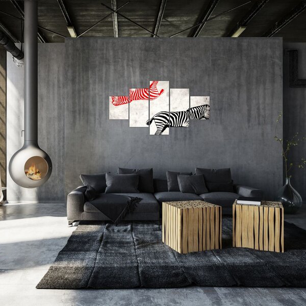 Obraz - Zebry (125x70 cm)
