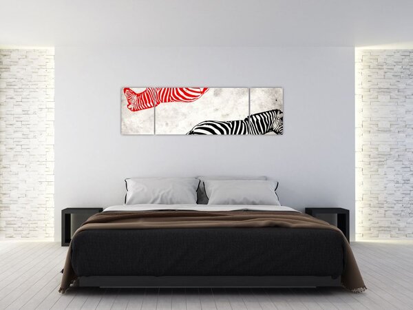 Obraz - Zebry (170x50 cm)