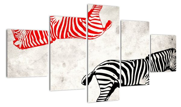 Obraz - Zebry (125x70 cm)