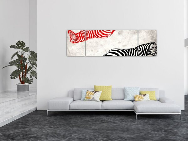 Obraz - Zebry (170x50 cm)