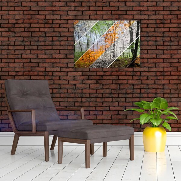 Obraz - Zmieniające się pory roku (70x50 cm)