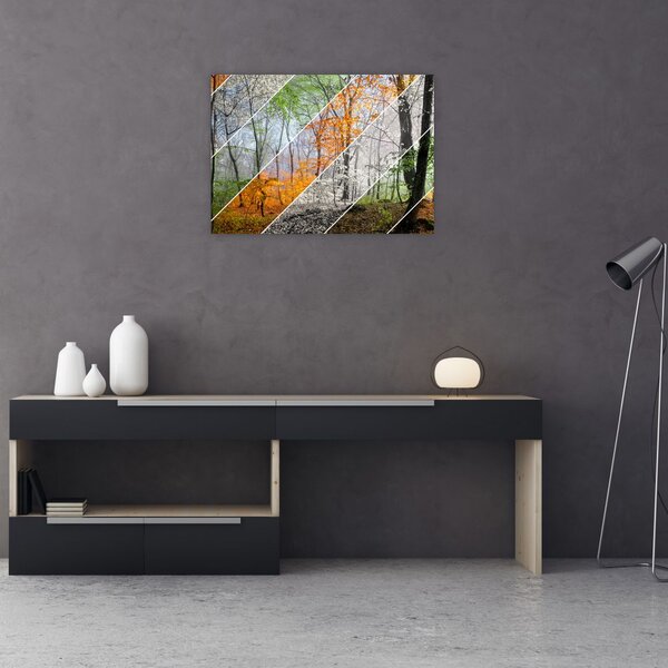Obraz - Zmieniające się pory roku (70x50 cm)