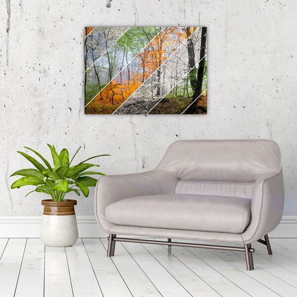 Obraz - Zmieniające się pory roku (70x50 cm)