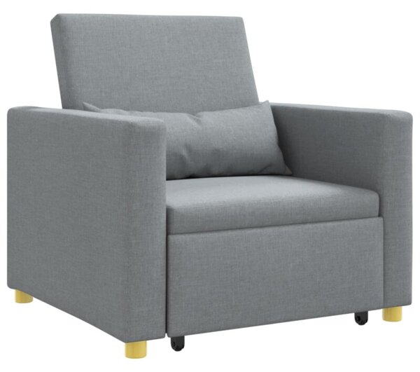 RozkÅadana sofa 3-w-1 w kolorze jasnoszarym z poduszkÄ lÄdÅºwiowÄ