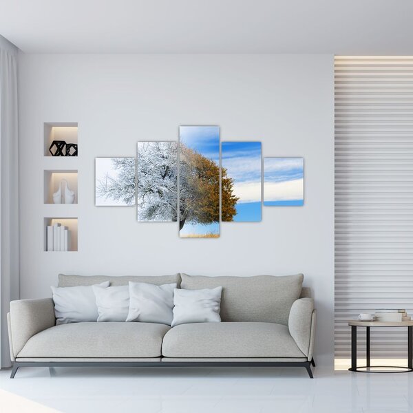Obraz - Zmiana pór roku (125x70 cm)