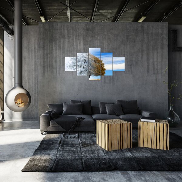Obraz - Zmiana pór roku (125x70 cm)