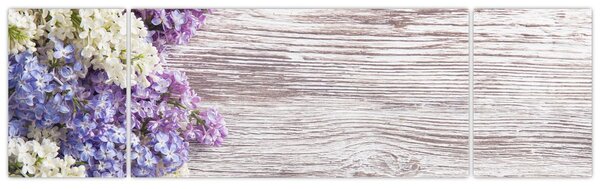 Obraz bzu na drewnie (170x50 cm)