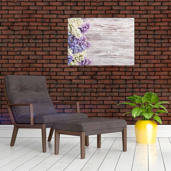 Obraz bzu na drewnie (70x50 cm)