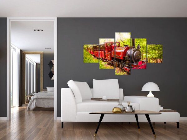 Obraz pociągu parowego (125x70 cm)