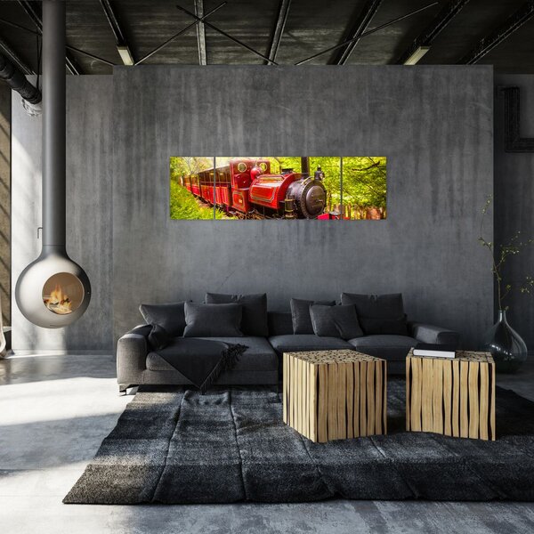 Obraz pociągu parowego (170x50 cm)