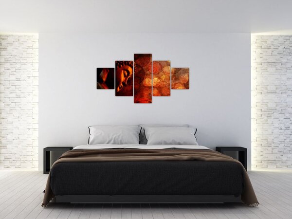 Obraz - Budda w odcieniach czerwieni (125x70 cm)