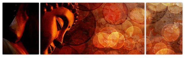 Obraz - Budda w odcieniach czerwieni (170x50 cm)
