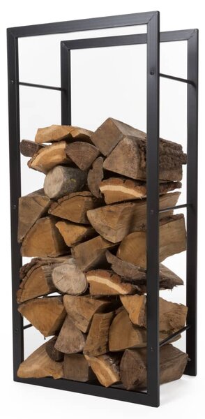 Perel Stojak na drewno, 45x30x100 cm, czarny