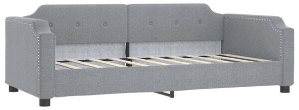 Sofa z funkcją spania, jasnoszara, 100x200 cm, obita tkaniną