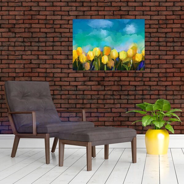 Obraz żółtych tulipanów (70x50 cm)
