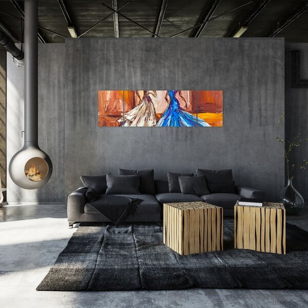 Obraz - tancerz, obraz olejny (170x50 cm)