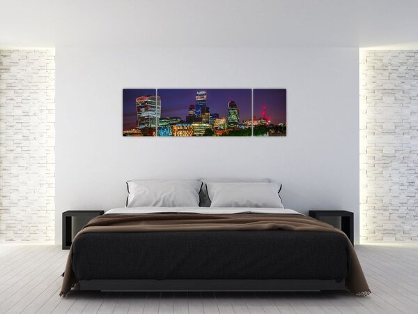 Obraz - Londyn wieczorem (170x50 cm)