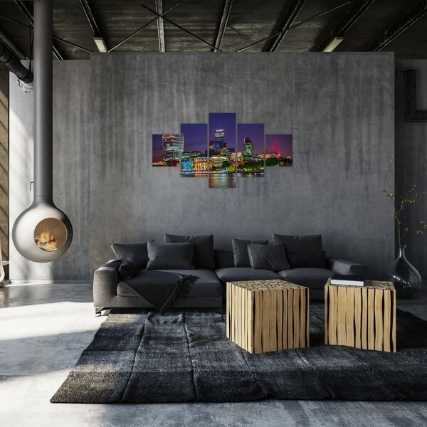 Obraz - Londyn wieczorem (125x70 cm)