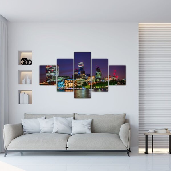 Obraz - Londyn wieczorem (125x70 cm)