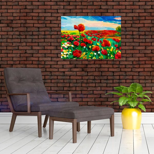 Obraz pola z makami (70x50 cm)