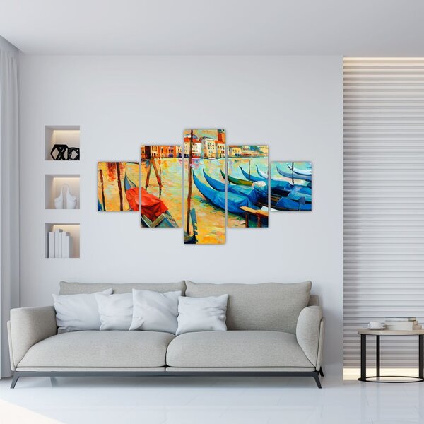 Obraz - Port w Wenecji (125x70 cm)