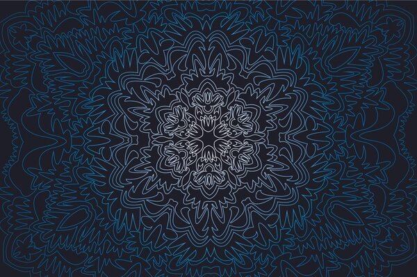 Tapeta ozdobne Mandala na czarnym tle