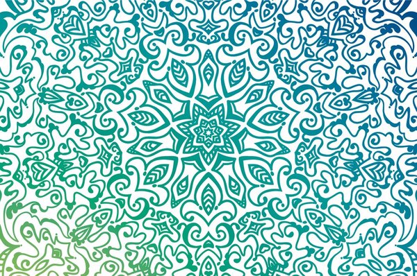 Tapeta niebiesko-zielona mandala