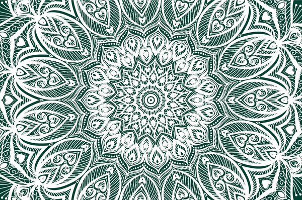 Tapeta Mandala harmonii na zielonym tle