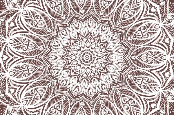 Tapeta Mandala harmonii na brązowym tle