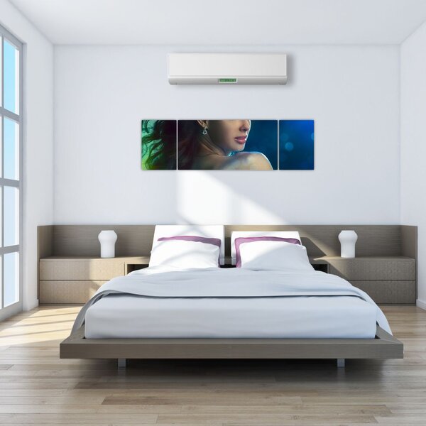 Obraz - Spojrzenie młodej kobiety (170x50 cm)