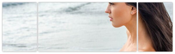 Obraz kobiety na plaży (170x50 cm)