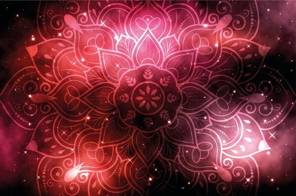 Tapeta Mandala z galaktycznym tłem