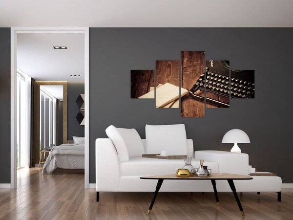 Obraz maszyny do pisania (125x70 cm)