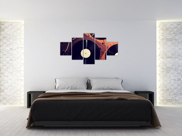 Obraz płyt gramofonowych (125x70 cm)
